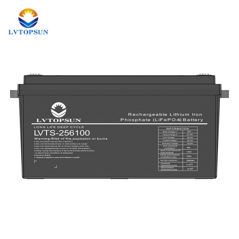 LVTOPSUN 25.6V 100AH Lithium Battery